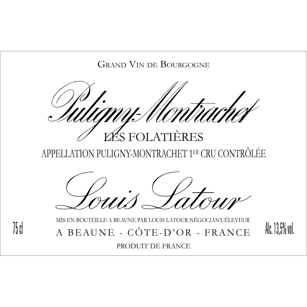 Puligny-Montrachet Folatieres Premier Cru Bottle