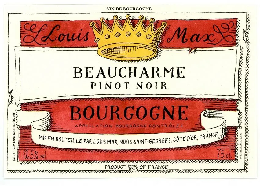 Beaucharme Pinot Noir Bottle