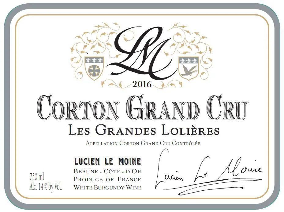 Corton Grands Loliers Grand Cru Blanc Bottle