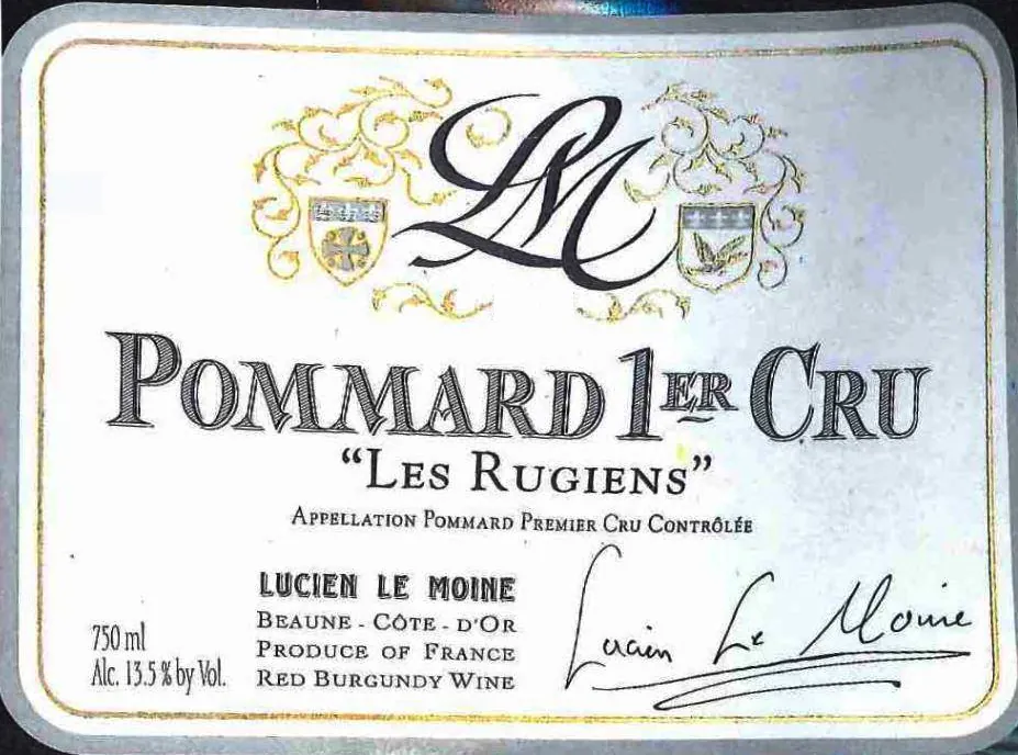 Pommard Les Rugiens Premier Cru Bottle