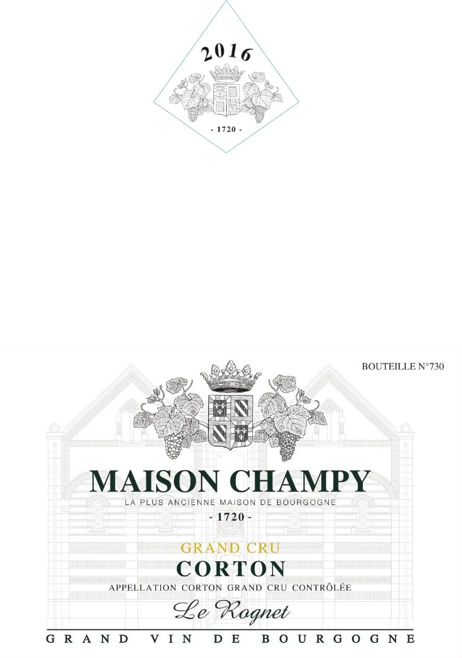 Corton Le Rognet Grand Cru Bottle