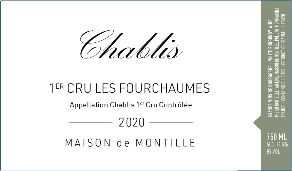 Chablis Les Fourchaumes Premier Cru Bottle