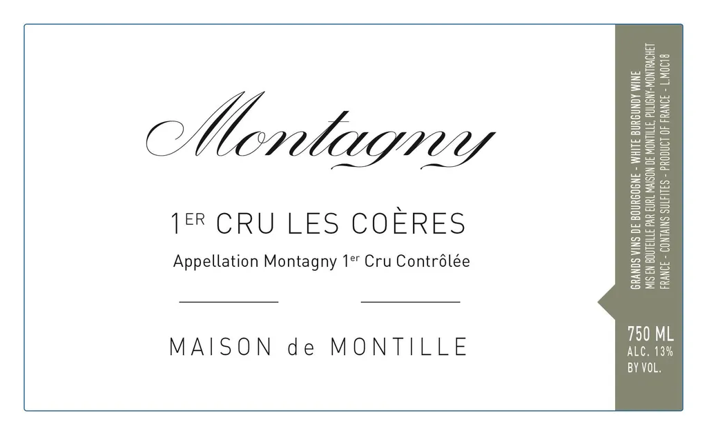 Montagny Les Coeres Premier Cru Bottle