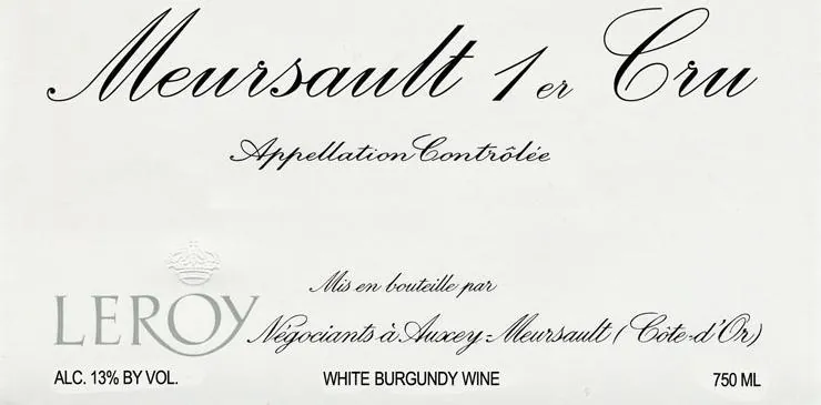 Meursault Premier Cru Bottle
