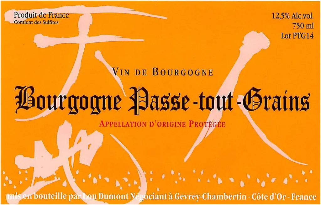 Bourgogne Passe-tout-grains Bottle