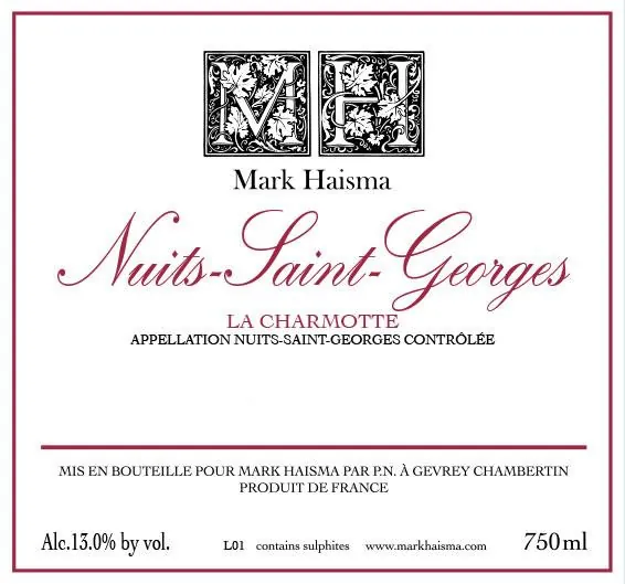 Nuits-Saint-Georges La Charmotte Bottle