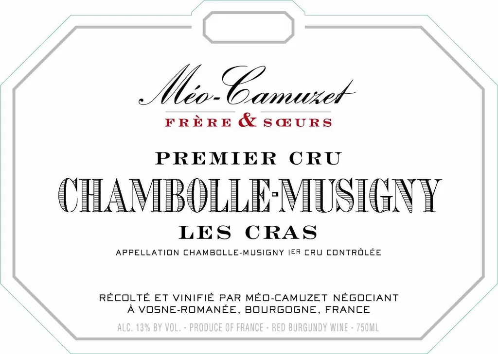 Chambolle-Musigny Les Cras Premier Cru Bottle