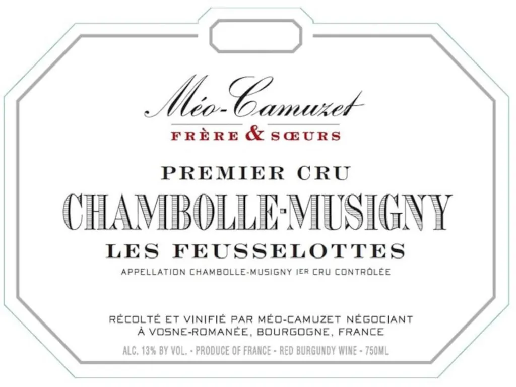 Chambolle-Musigny Les Feusselottes Premier Cru Bottle