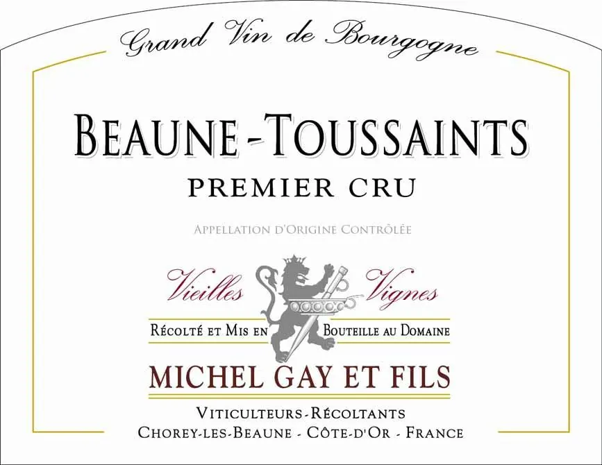 Beaune Toussaints Premier Cru Vieilles Vignes Bottle