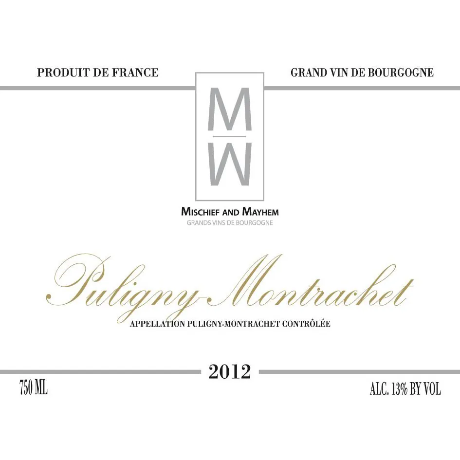 Puligny-Montrachet Bottle