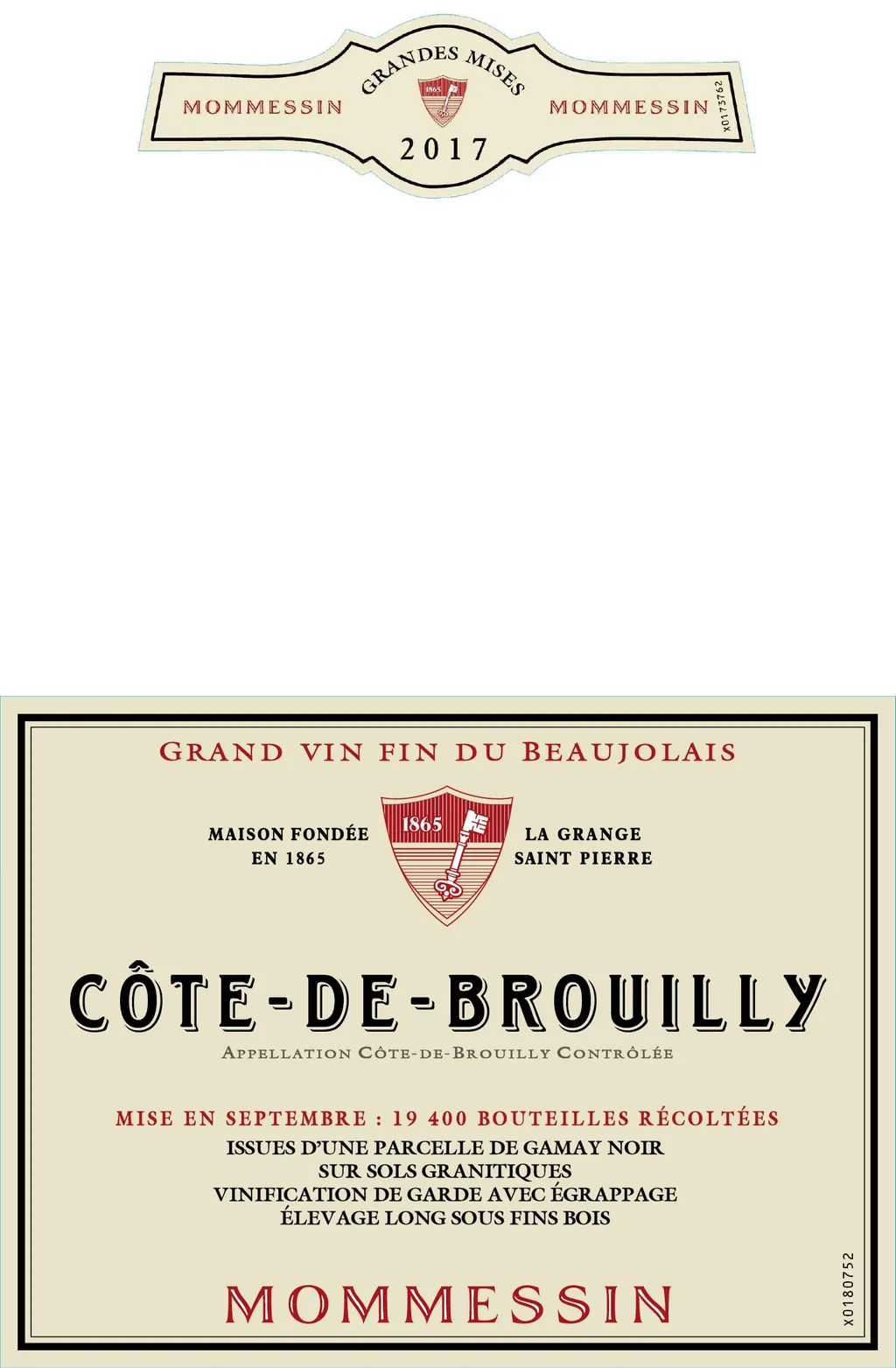 Cote de Brouilly Bottle