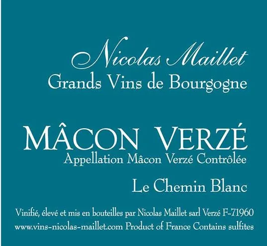 Macon Verze Le Chemin Bottle