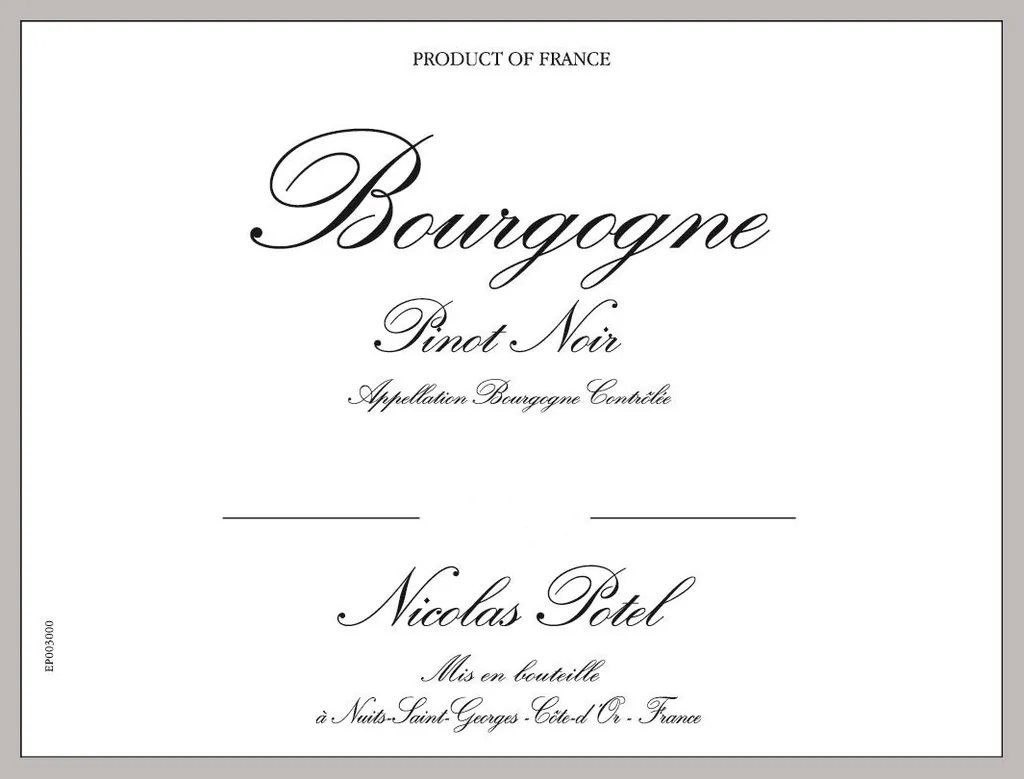 Bourgogne Pinot Noir Bottle