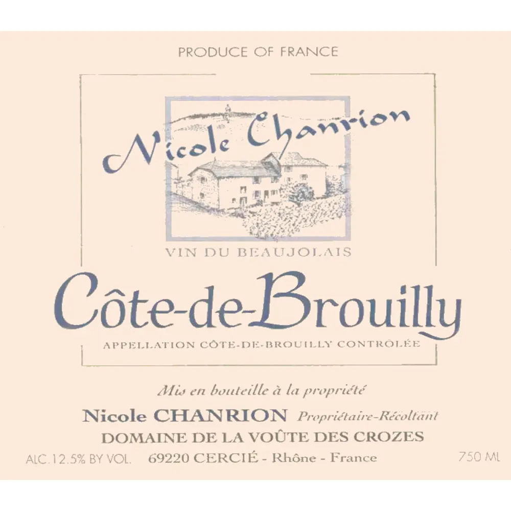 Cote de Brouilly Bottle