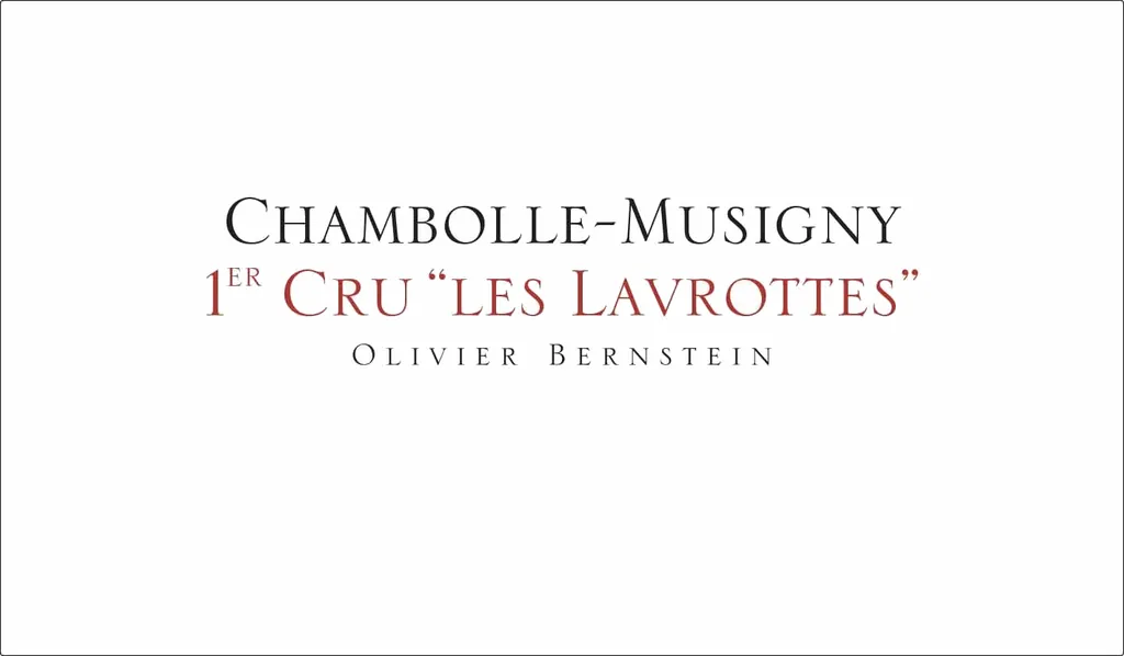 Chambolle-Musigny Les Lavrottes Premier Cru Bottle