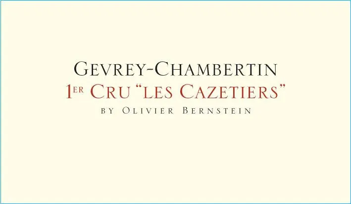 Gevrey-Chambertin Les Cazetiers Premier Cru Bottle