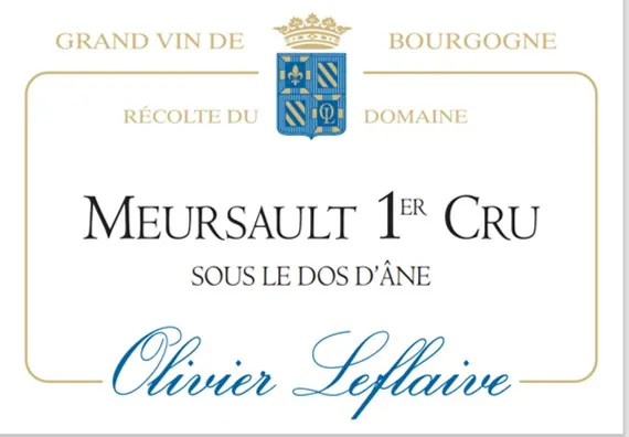 Meursault Sous le Dos d'Ane Premier Cru Bottle