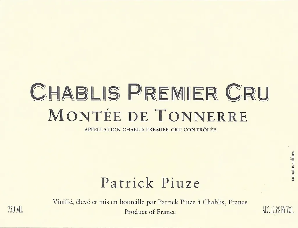 Chablis Montee de Tonnerre Premier Cru Bottle