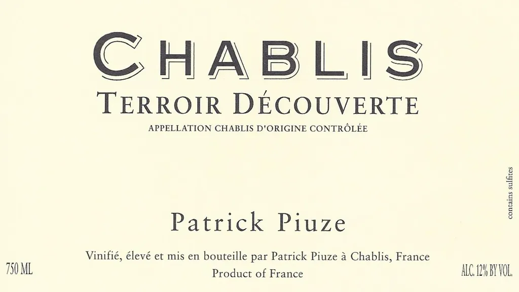 Chablis Terroir Decouverte Bottle