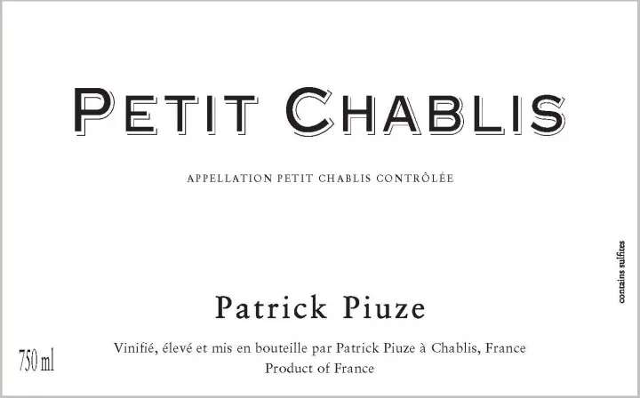 Petit Chablis Bottle