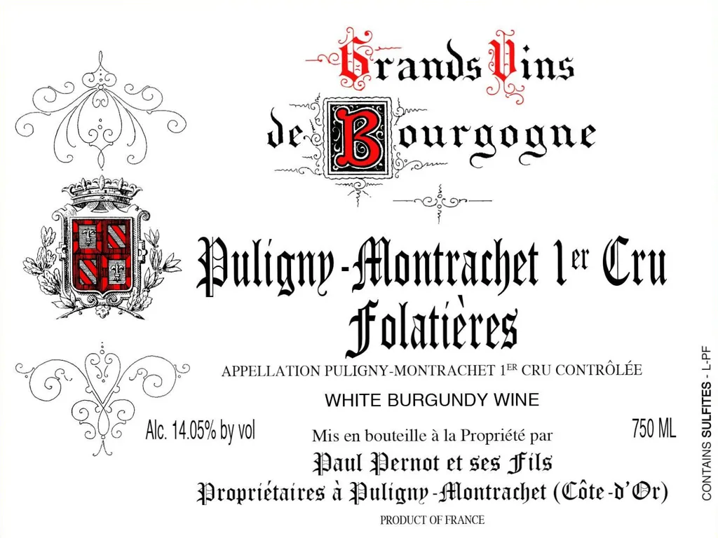 Puligny-Montrachet Folatieres Premer Cru Bottle