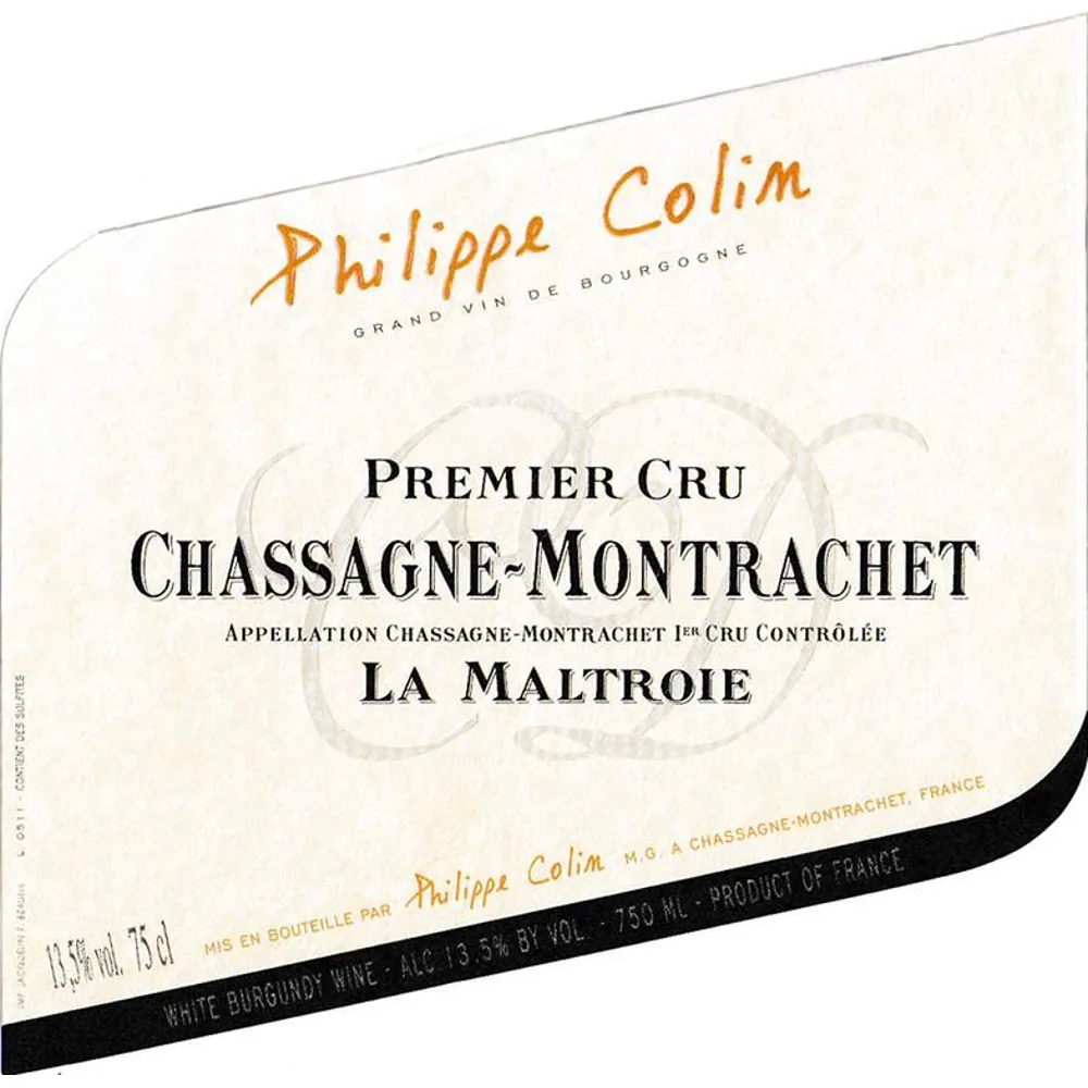 Chassagne-Montrachet La Maltroie Premier Cru Bottle