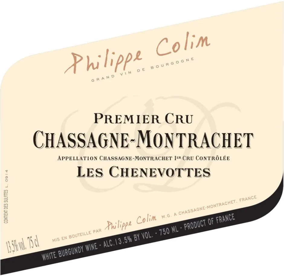 Chassagne-Montrachet Les Chenevottes Premier Cru Bottle