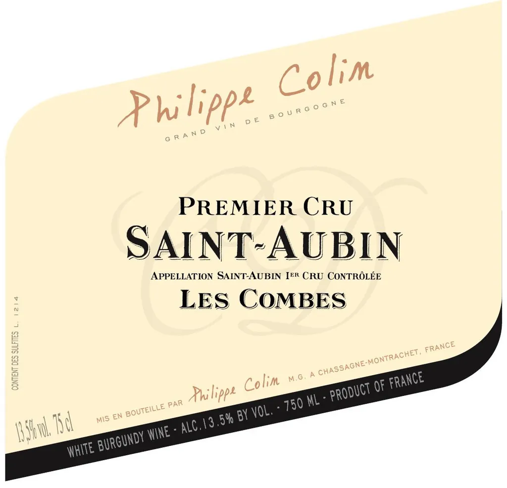 St-Aubin Les Combes Premier Cru Bottle
