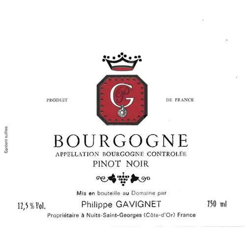 Bourgogne Pinot Noir Bottle