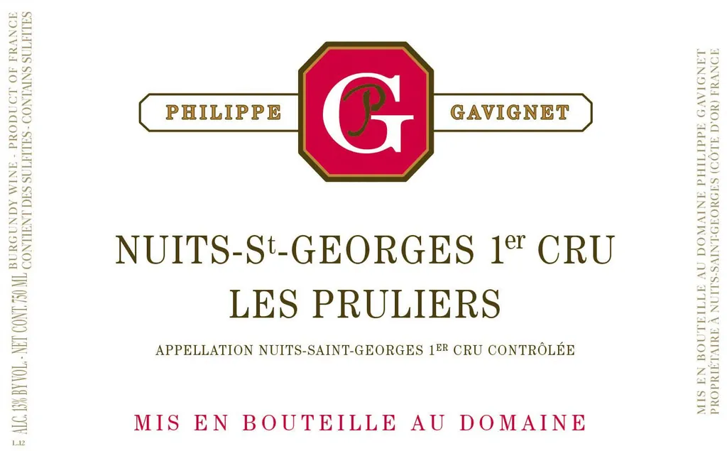 Nuits-St.-Georges Les Pruliers Premier Cru Bottle