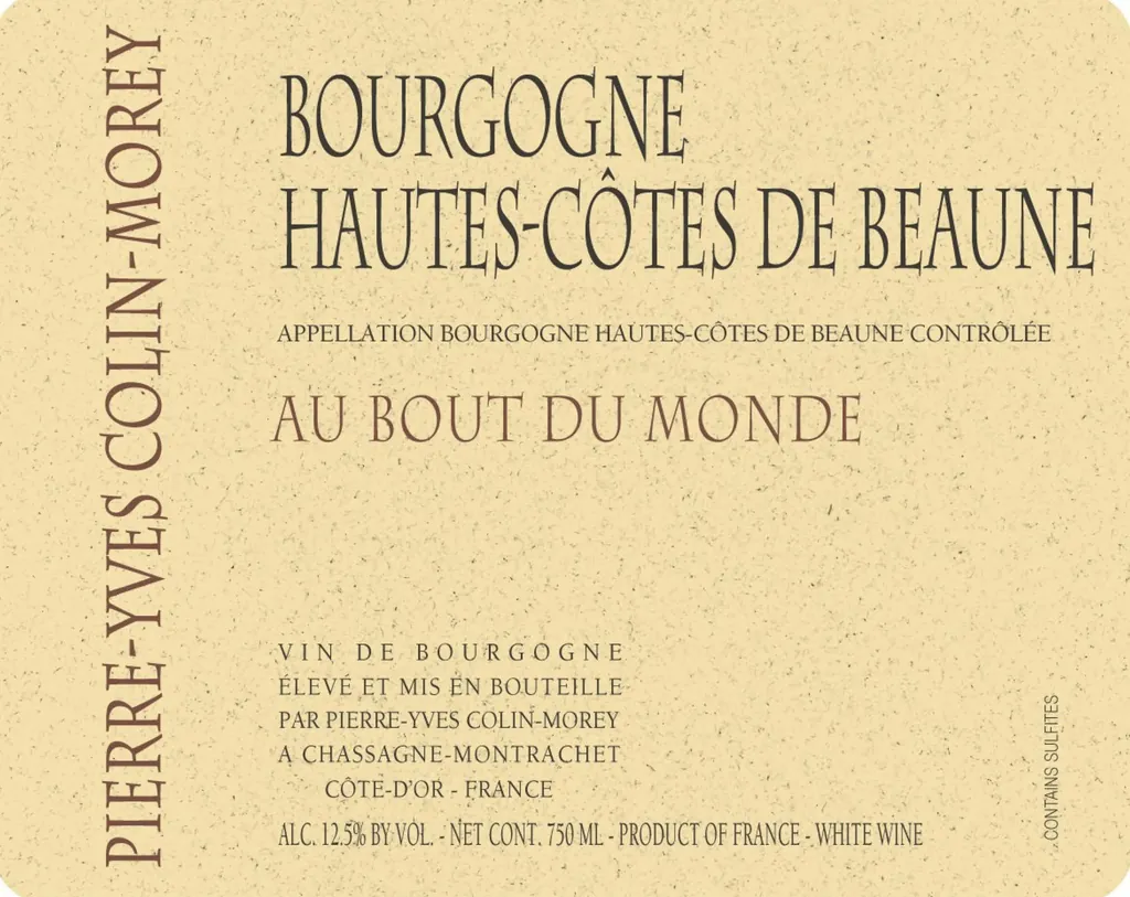 Bourgogne Hautes Cotes de Beaune Blanc Bout de Monde Bottle