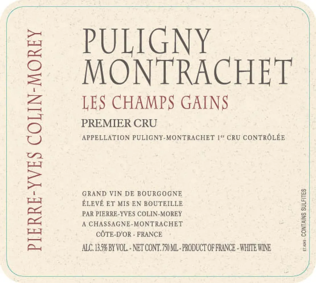 Puligny-Montrachet Champs Gains Premier Cru Bottle