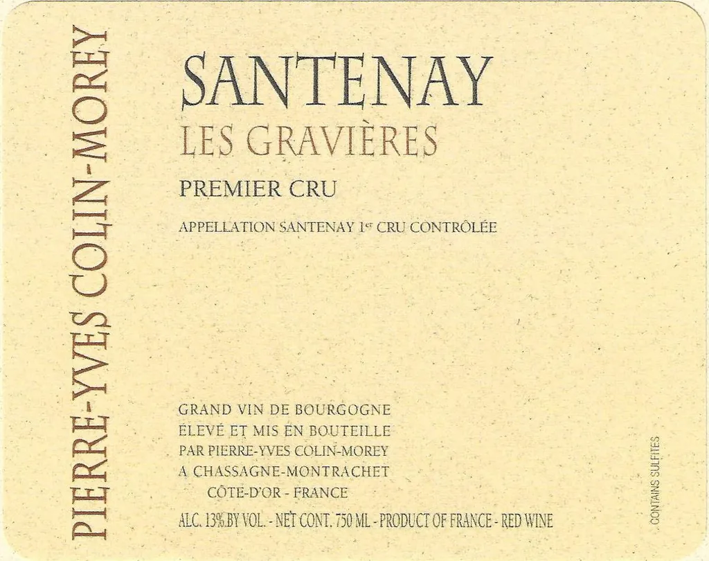Santenay Gravieres Premier Cru Rouge Bottle