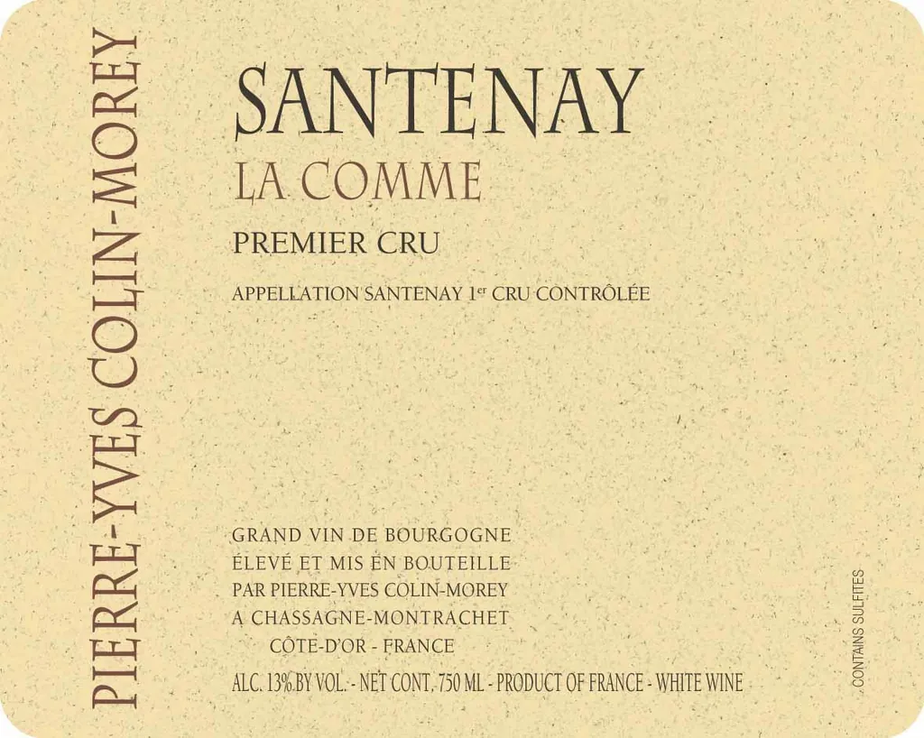 Santenay La Comme Premier Cru Blanc Bottle