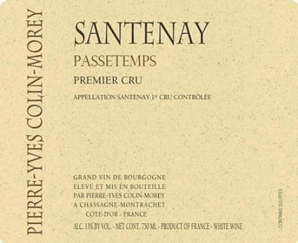 Santenay Passetemps Premier Cru Blanc Bottle