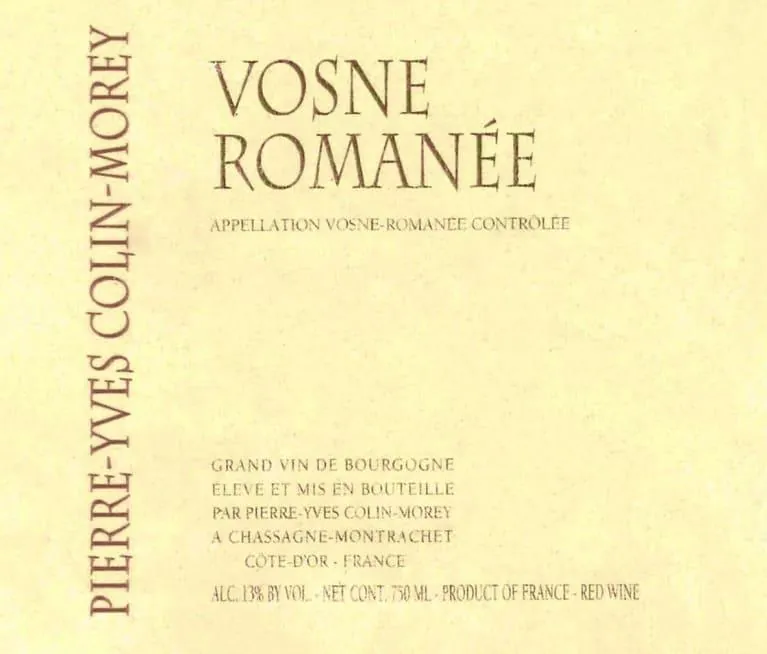 Vosne-Romanee Bottle