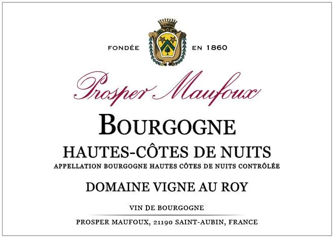 Hautes Cotes de Nuits Vigne au Roy Rouge Bottle