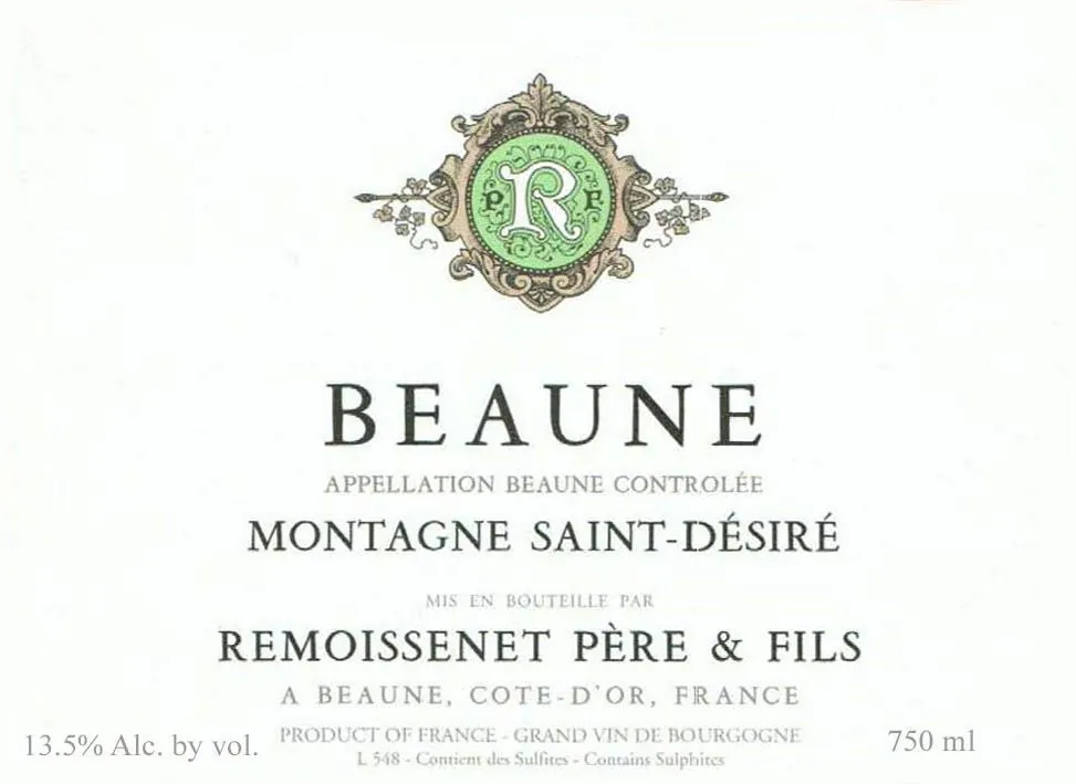 Beaune Blanc Montagne Saint-Desire Bottle