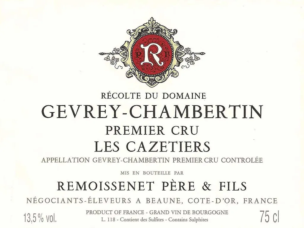 Gevrey-Chambertin Les Cazetiers Premier Cru Bottle