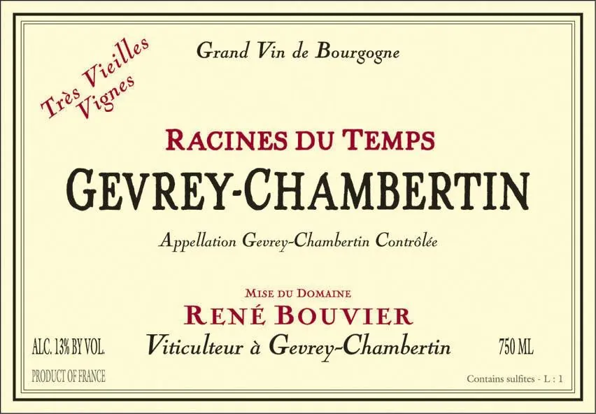 Gevrey-Chambertin Racine du Temps Tres Vieilles Vignes Bottle