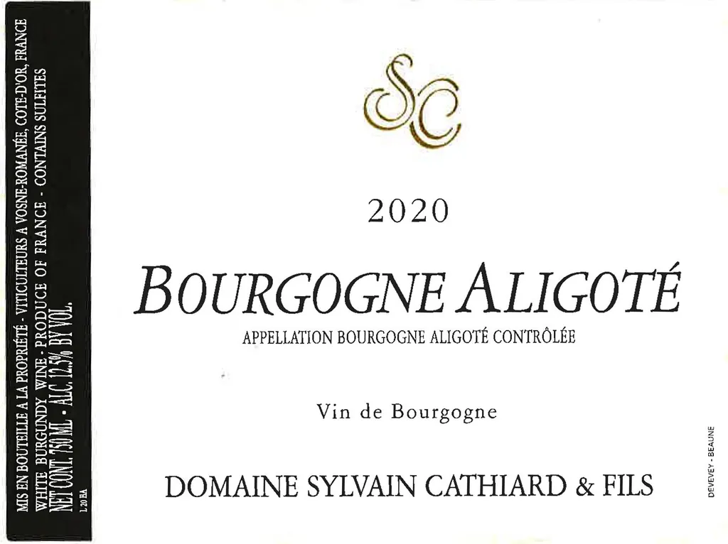 Bourgogne Aligote Bottle