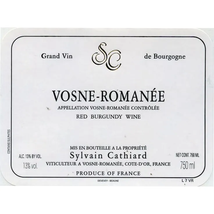 Vosne-Romanee Bottle
