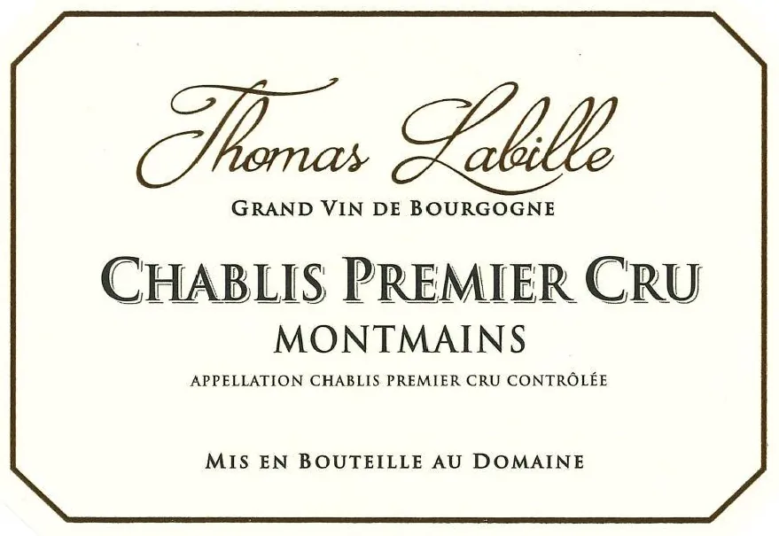 Chablis Montmains Premier Cru Bottle