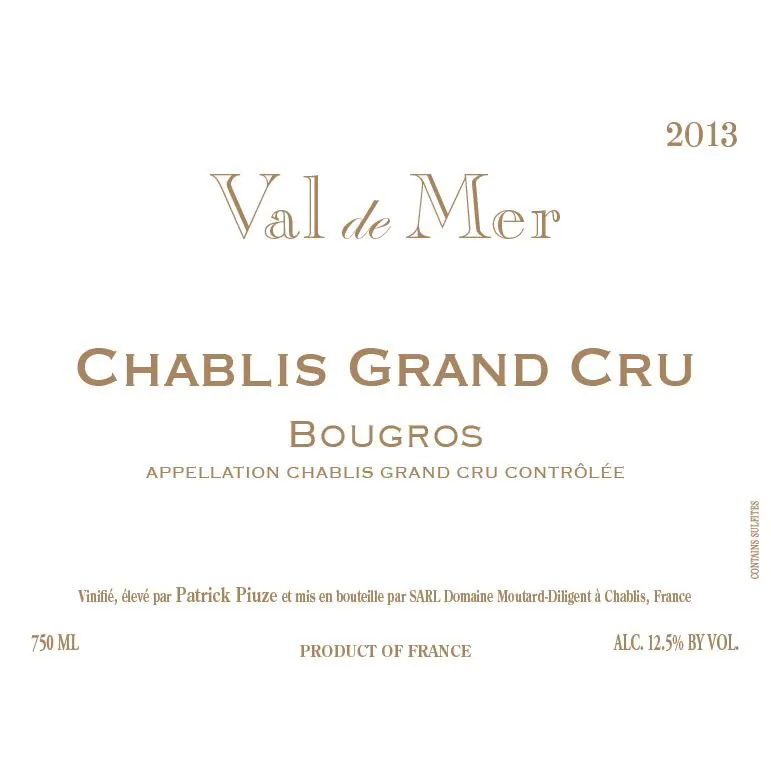 Chablis Grand Cru Bougros Bottle