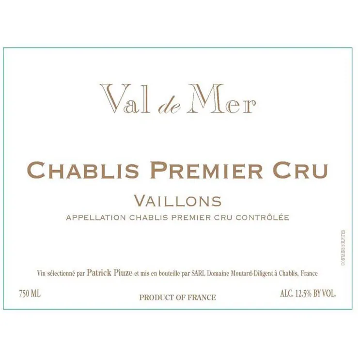 Chablis Premier Cru Vaillons Bottle