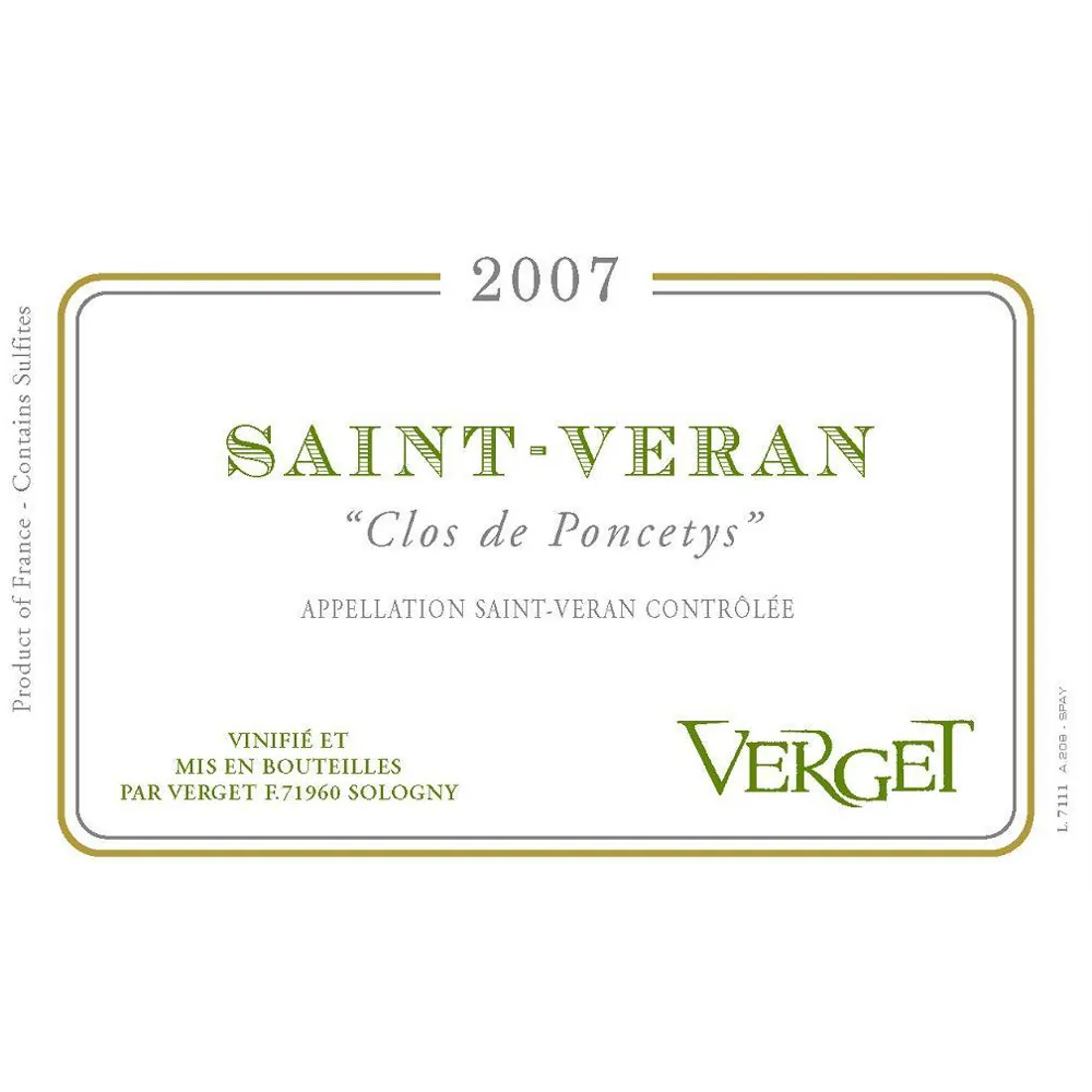 Saint-Veran Clos de Poncetys Bottle