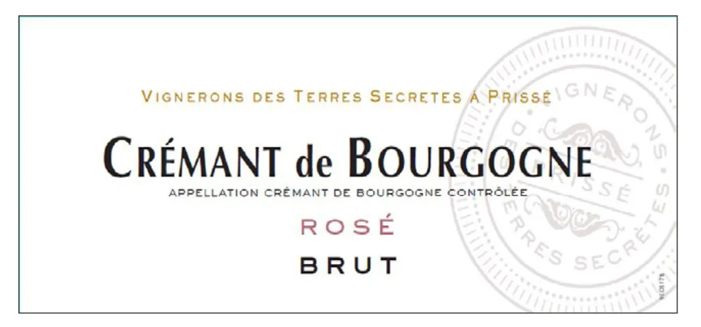 Cremant de Bourgogne Brut Rose Bottle