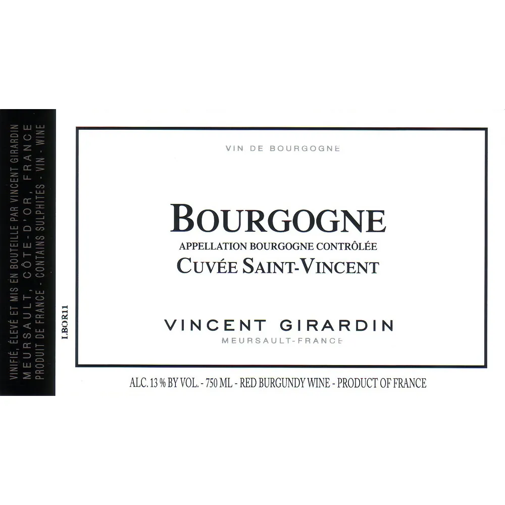 Bourgogne Cuvee Saint Vincent Rouge Bottle