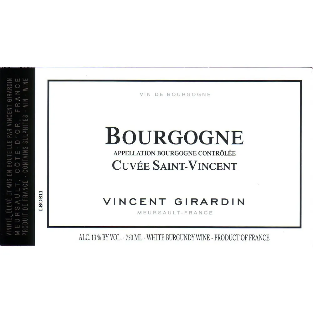 Bourgogne Cuvee Saint-Vincent Blanc Bottle