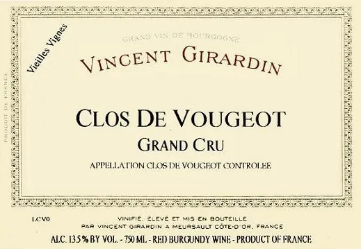 Clos de Vougeot Grand Cru Bottle